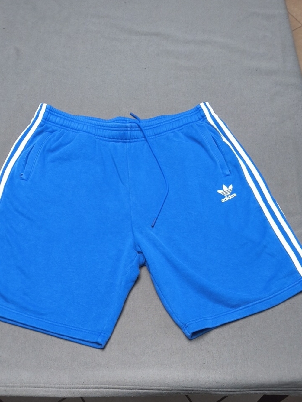 adidas Blue 3-Stripe Men’s Athletic Shorts